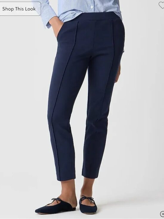 J. Crew Pants - J. Crew Navy Blue 2X Pintuck Sweatpant